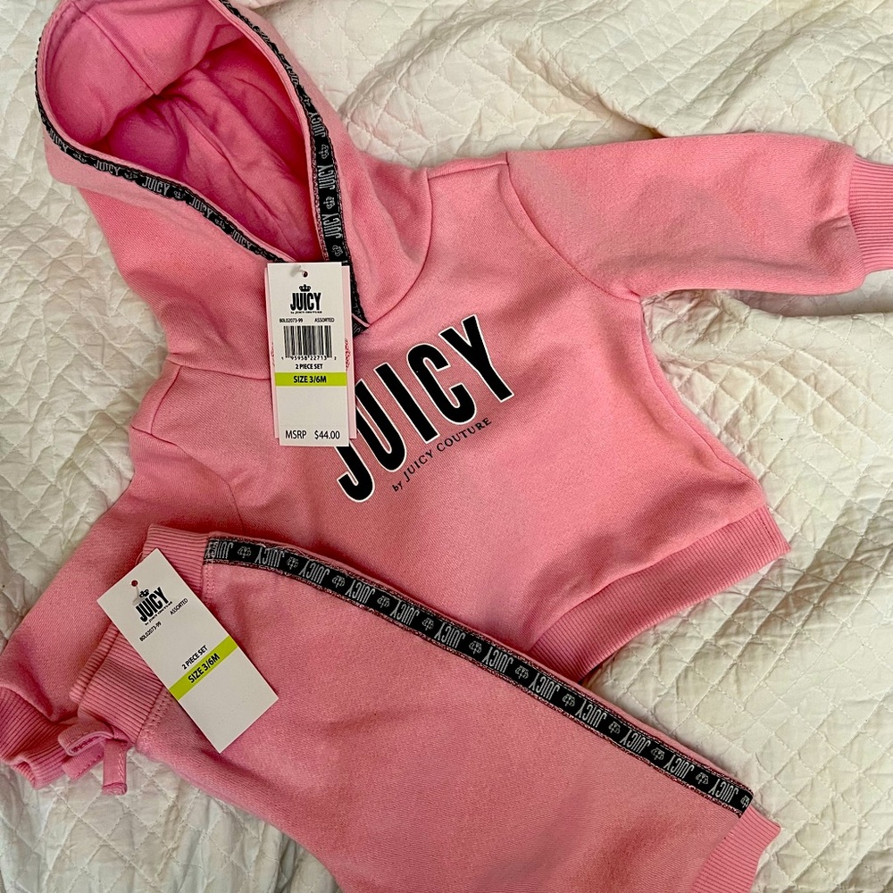 Juicy Couture pink tracksuit. Put ur new bundle of Joy in this cute pink outfit